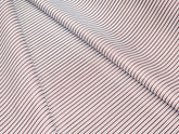COFFEE BROWN THIN STRIP PREMIUM MIX COTTON SHIRT FABRIC.